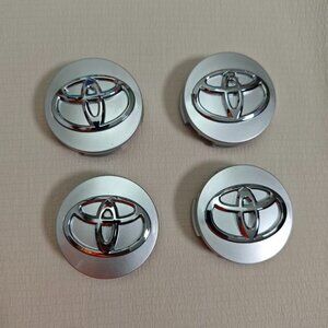 Set of (4) Toyota 62mm/2.44" Silver Wheel Center Hub Caps Multi-Model Fit
